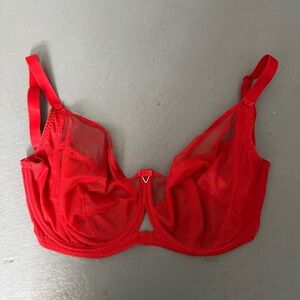 Curvy Kate Bright Red Unlined Bra size 30N